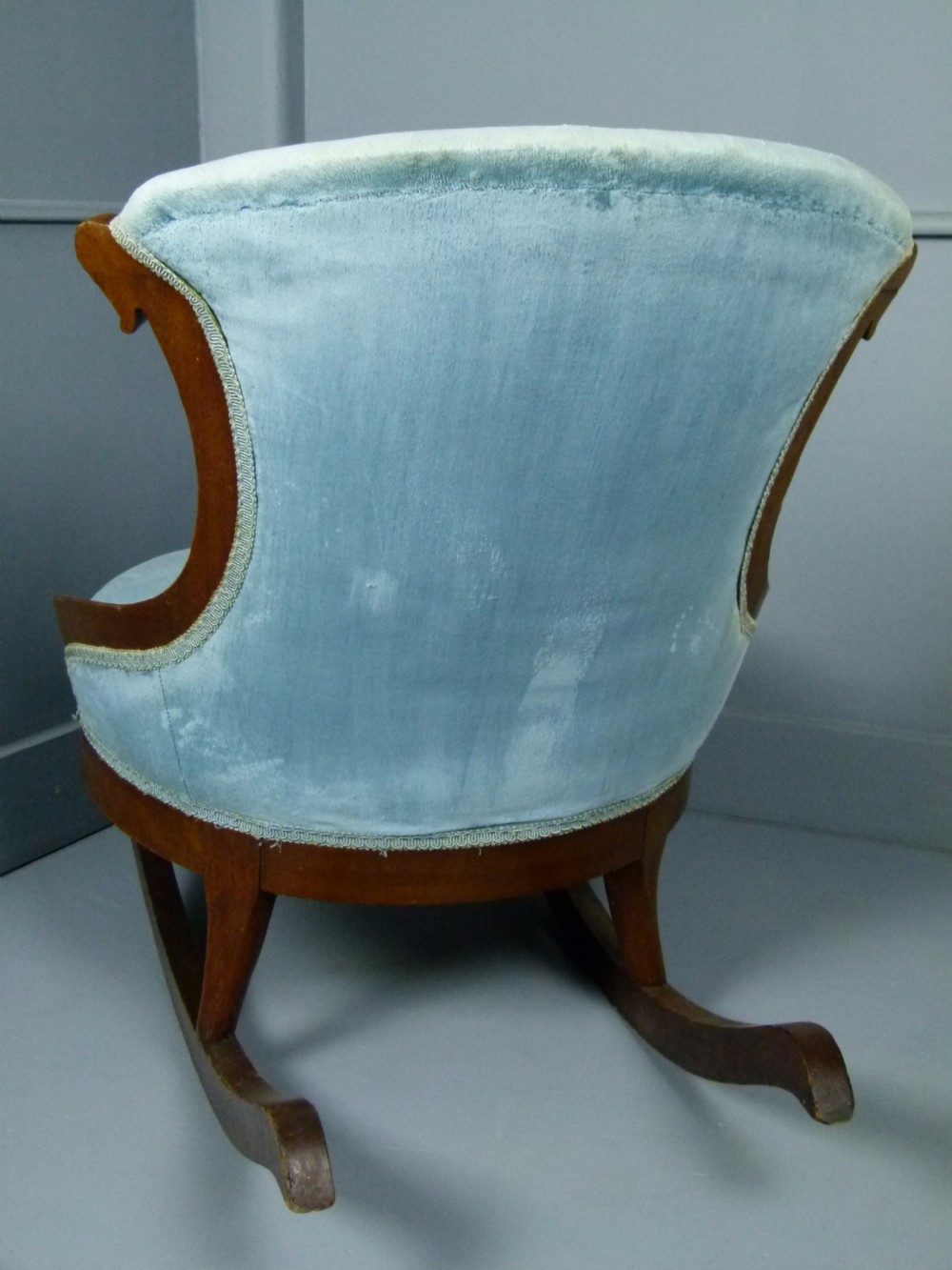 Unusual Victorian Button-Back Tub Rocking Chair View III