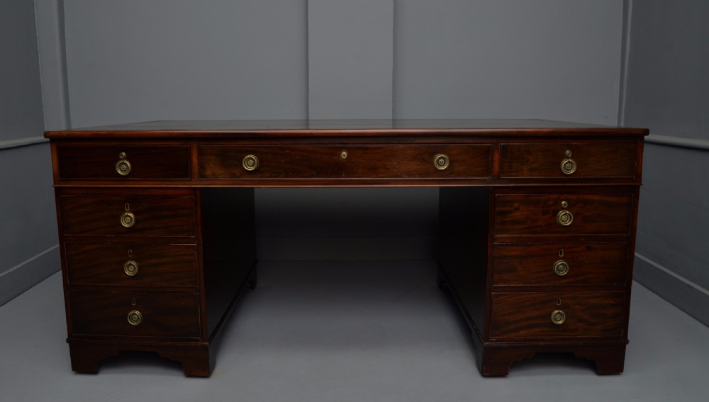 19th Century Mahogany Partners Desk View II