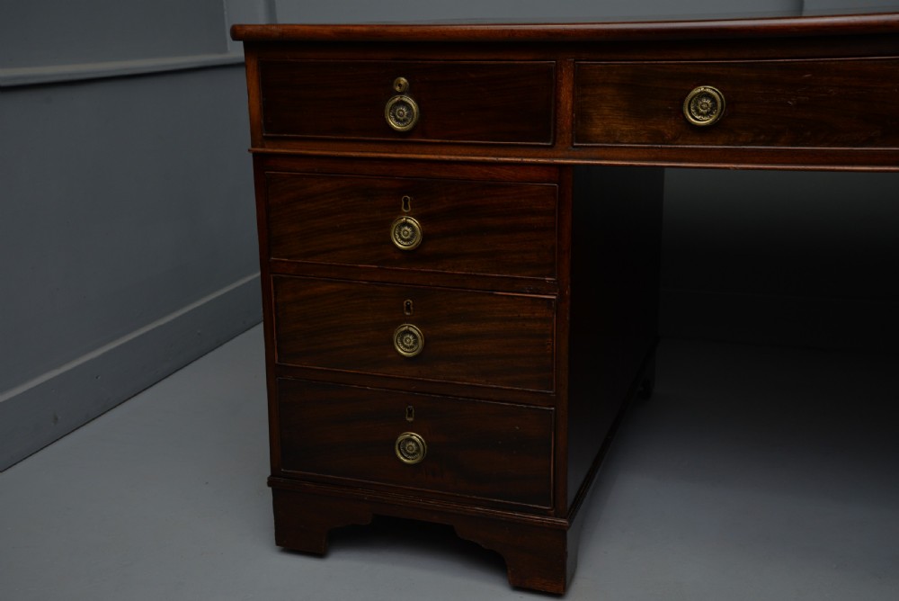 19th Century Mahogany Partners Desk View III