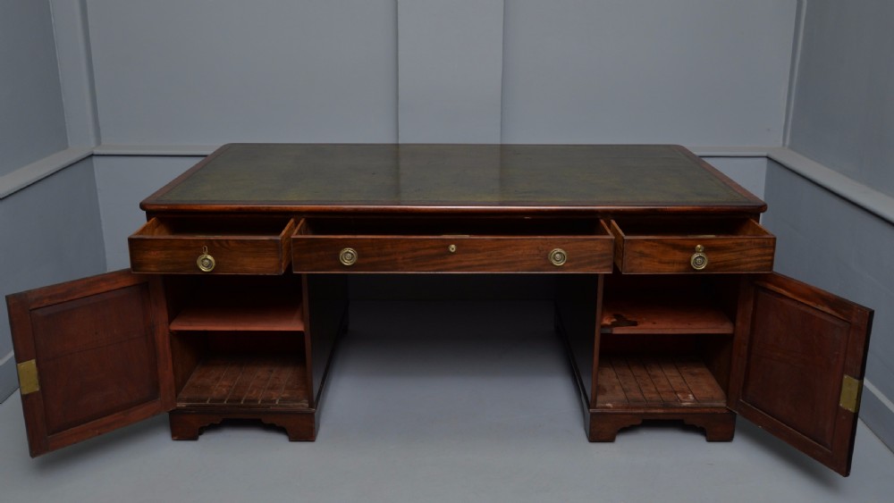19th Century Mahogany Partners Desk View XII