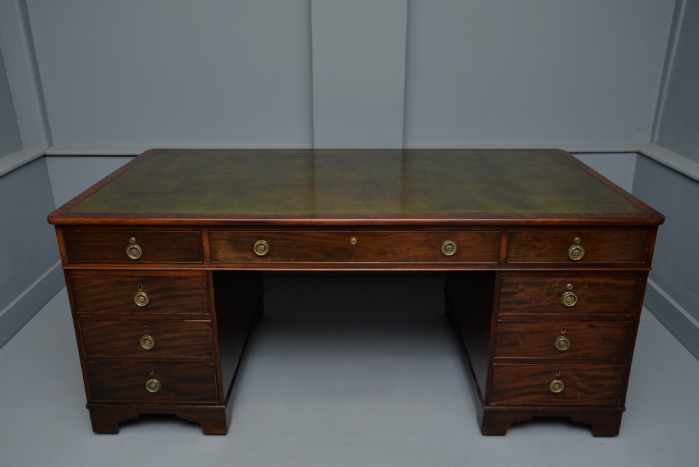 19th Century Mahogany Partners Desk View XIII