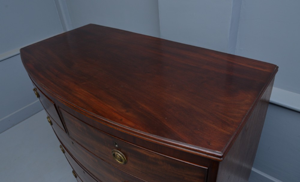 Georgian Mahogany Bow-Front Chest Of Drawers View XI