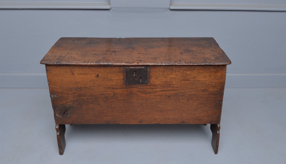 17th Century Oak Six Plank Coffer View II