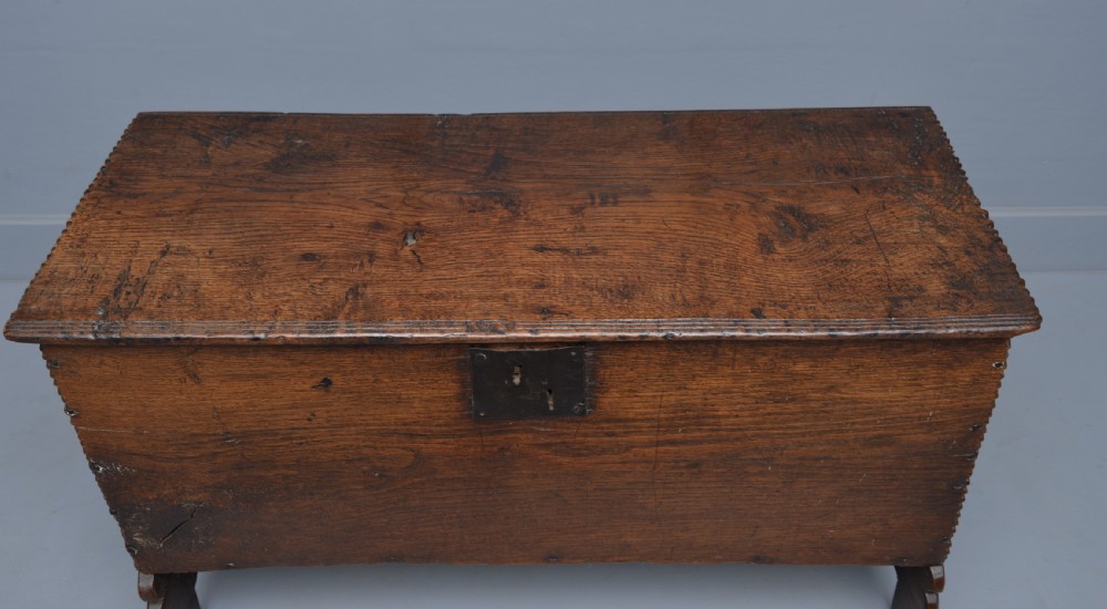 17th Century Oak Six Plank Coffer View IV