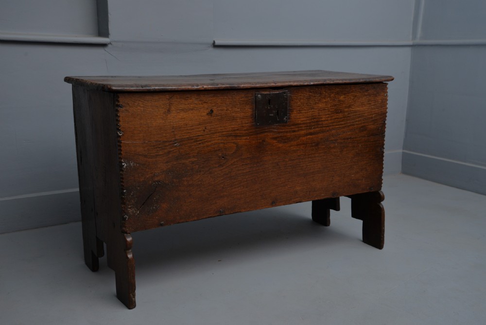 17th Century Oak Six Plank Coffer View V