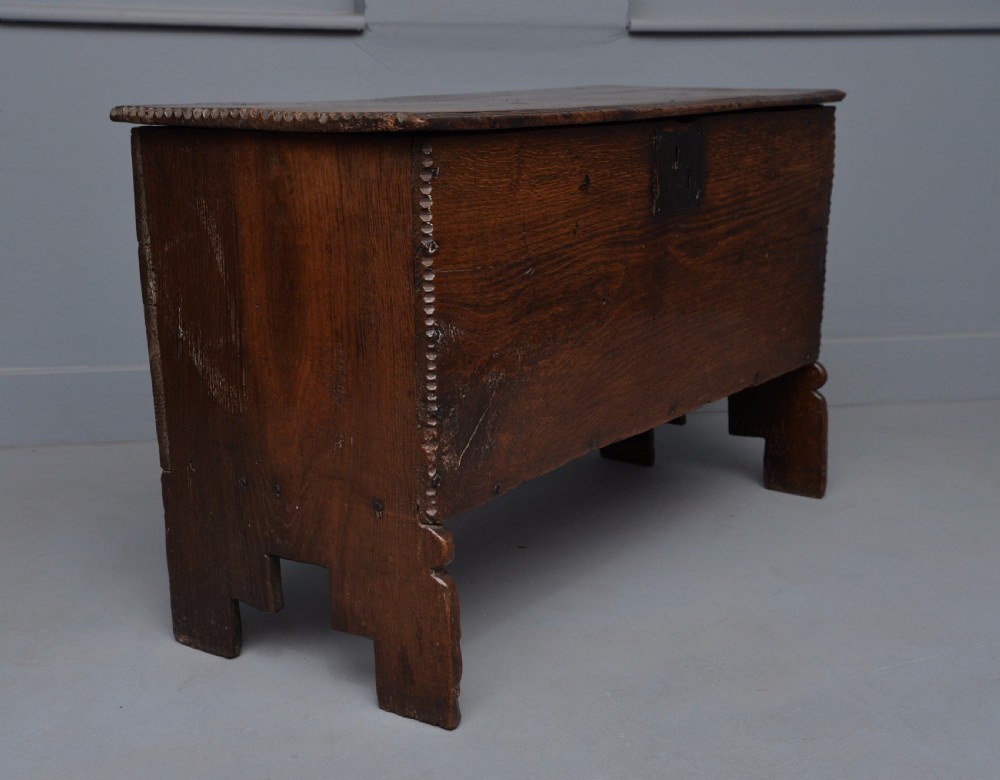 17th Century Oak Six Plank Coffer View IX