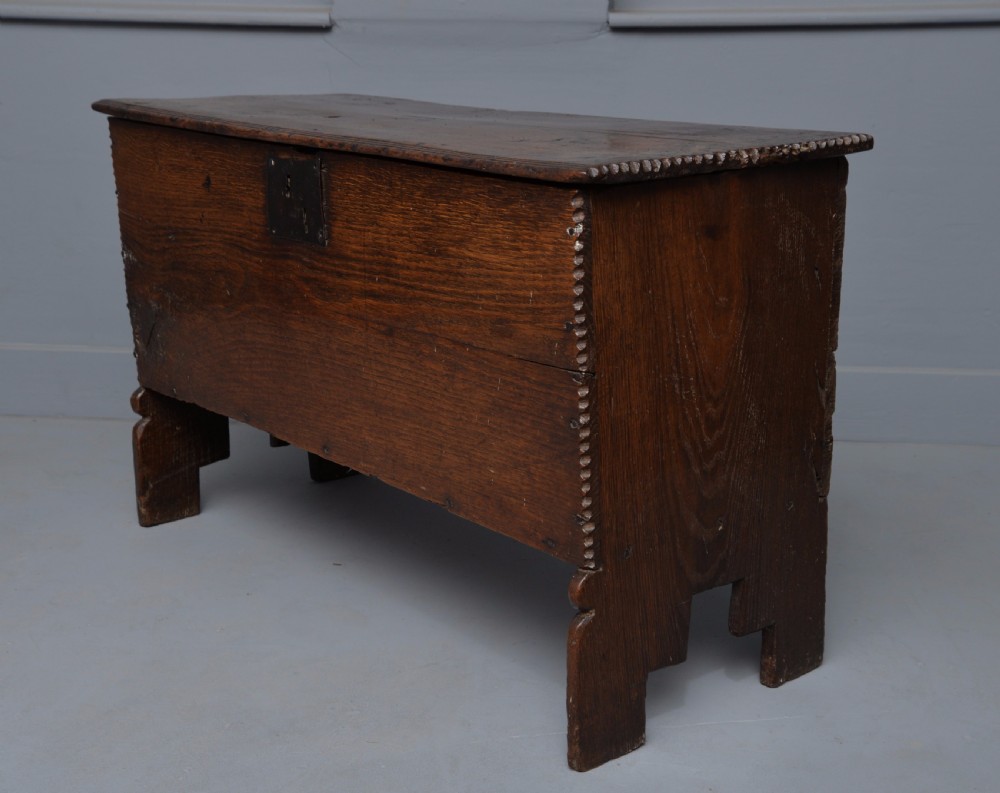 17th Century Oak Six Plank Coffer View X