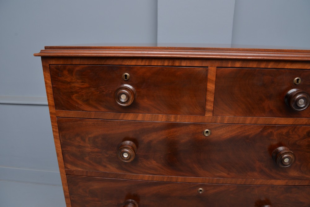 Victorian Figured Mahogany Chest Of Drawers View II
