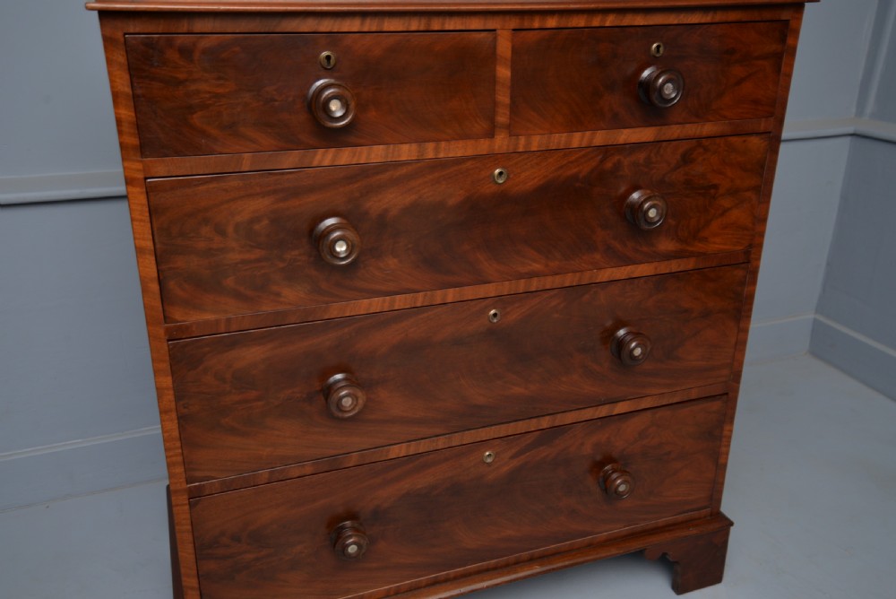 Victorian Figured Mahogany Chest Of Drawers View VII
