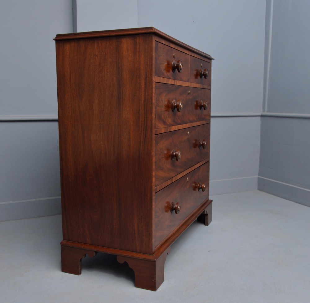 Victorian Figured Mahogany Chest Of Drawers View VIII