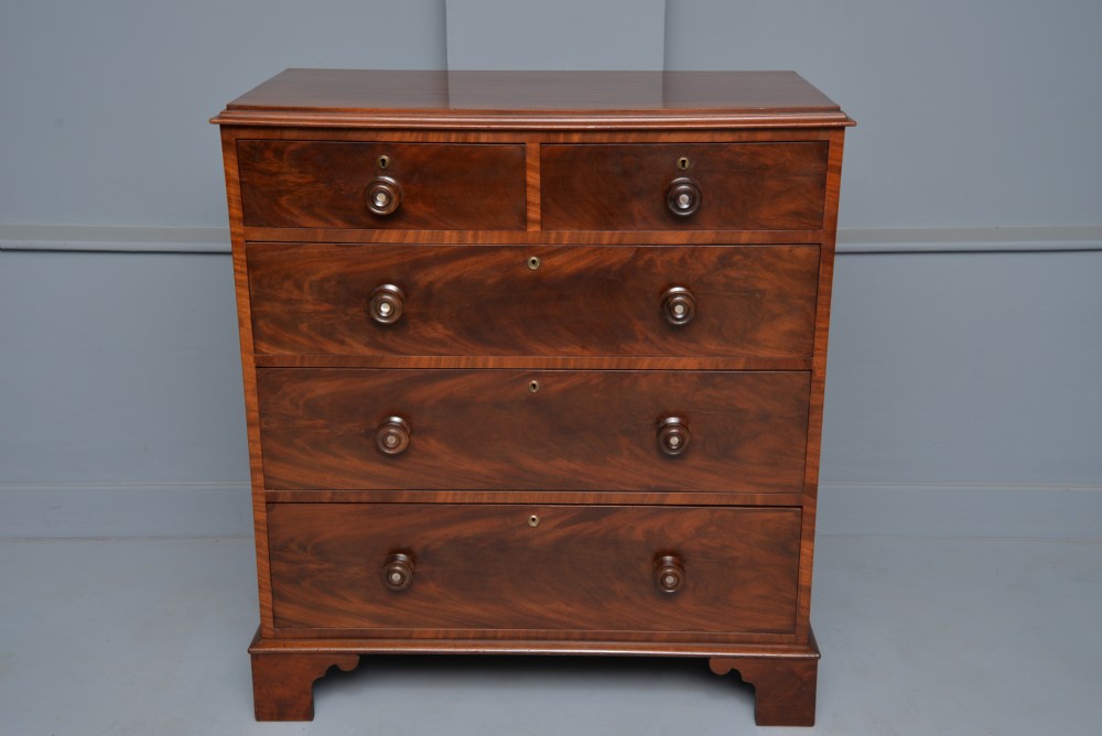 Victorian Figured Mahogany Chest Of Drawers View X