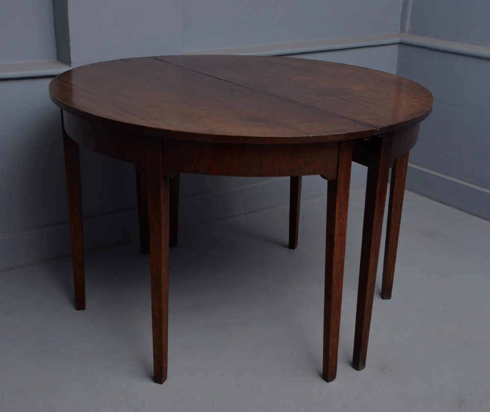 Pair Of Georgian Mahogany Demi-Lune Console Tables View XII