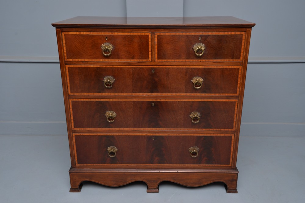 Fine Edwardian Mahogany Chest Of Drawers