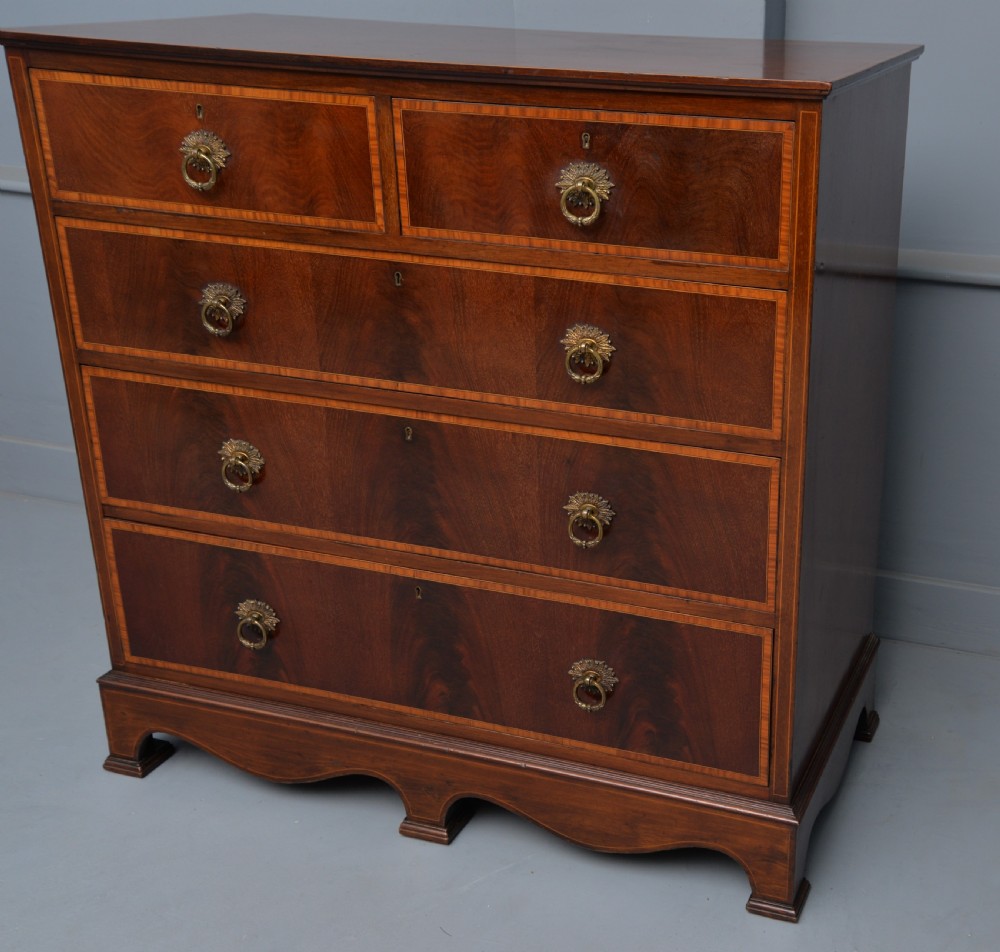 Fine Edwardian Mahogany Chest Of Drawers View IV