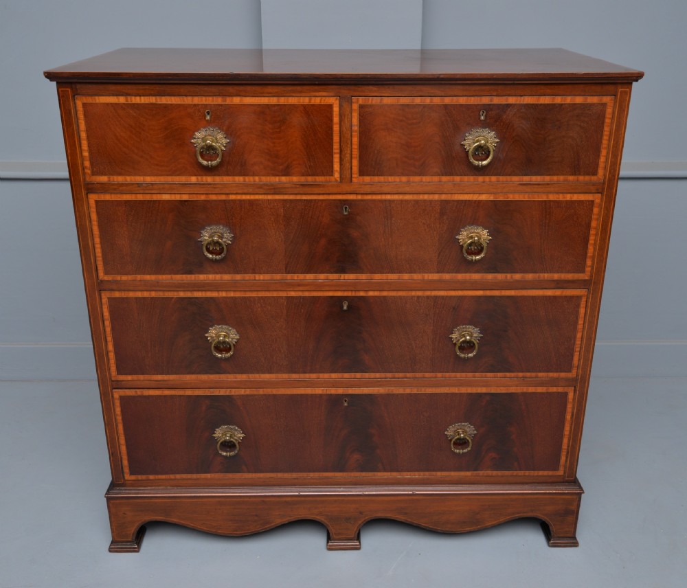 Fine Edwardian Mahogany Chest Of Drawers View X