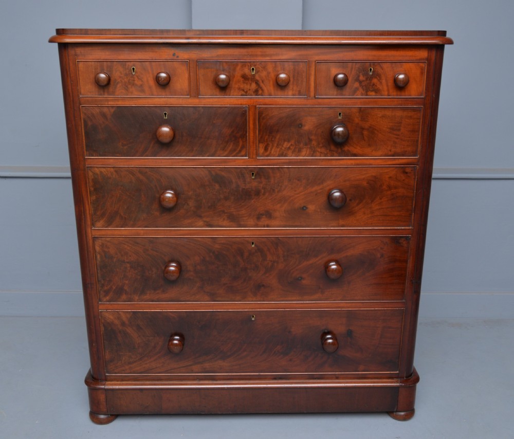 Large Handsome Victorian Mahogany Chest Of Drawers View II