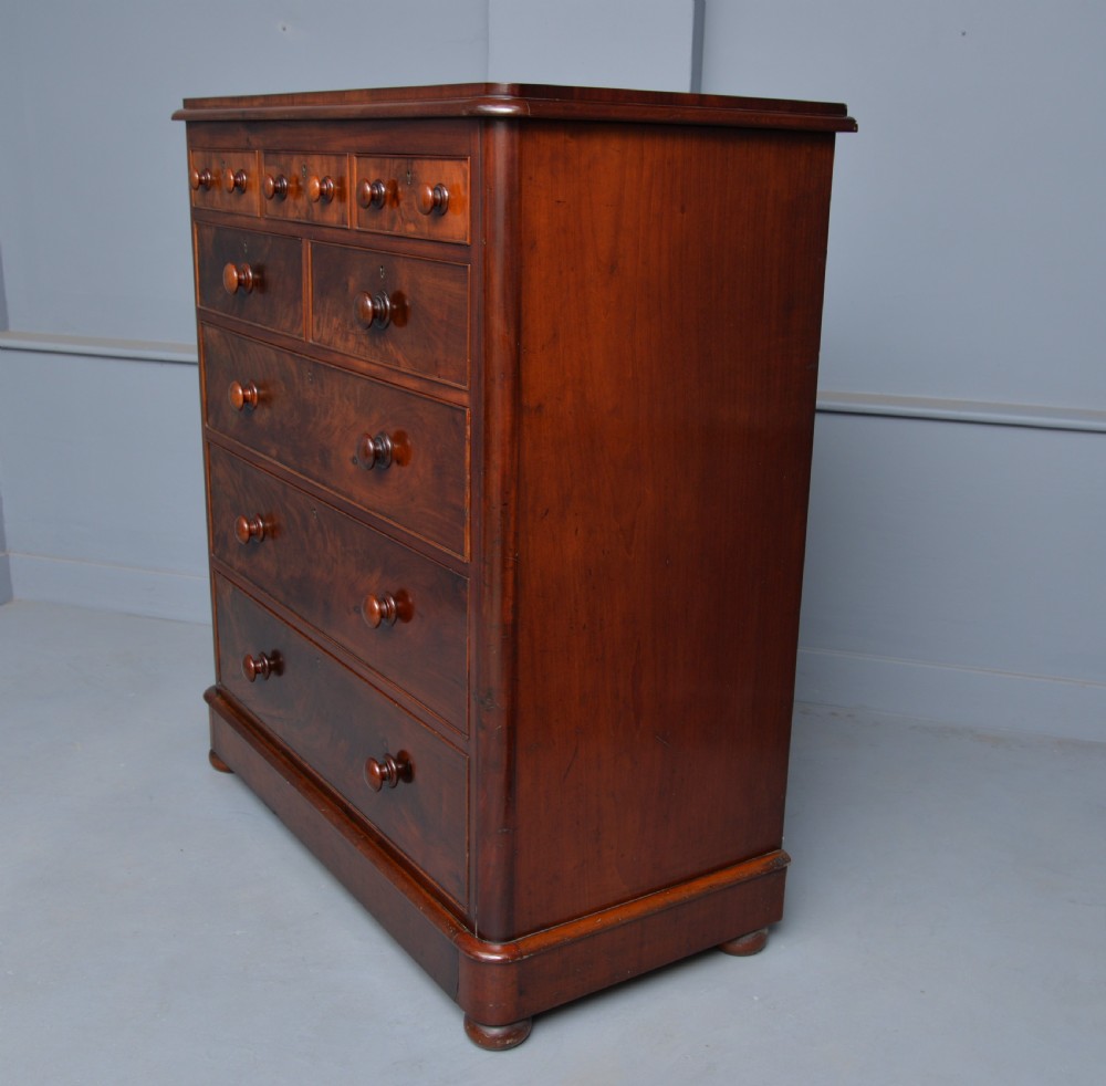 Large Handsome Victorian Mahogany Chest Of Drawers View X
