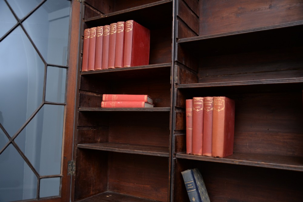 Superb George III Mahogany Bureau Bookcase View IX