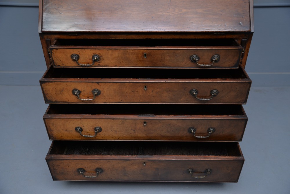 Superb George III Mahogany Bureau Bookcase View XIII