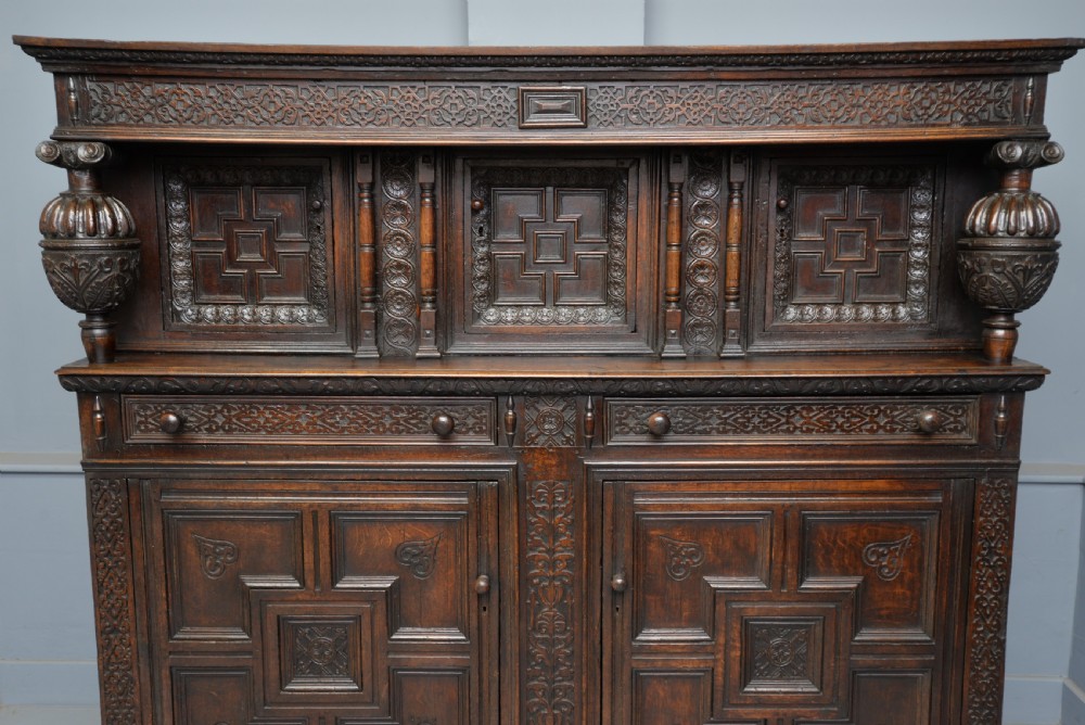 Imposing Profusely Carved Oak Court Cupboard View VIII