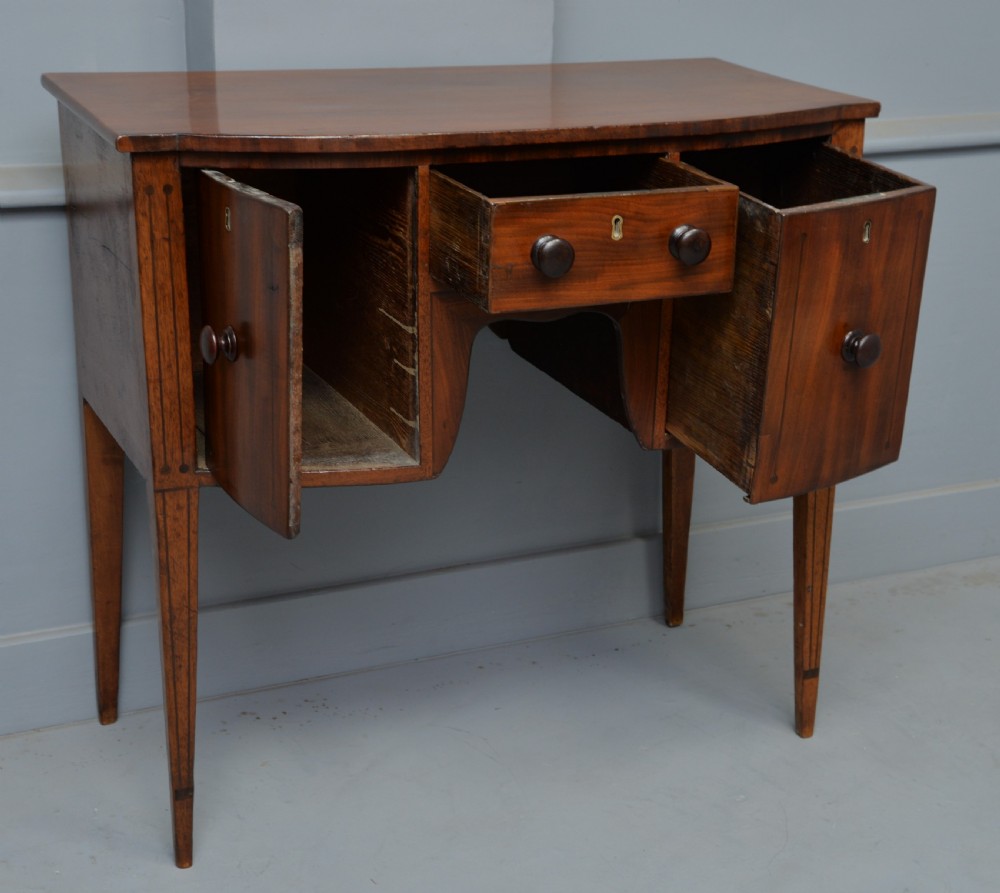 Delightful Little Solid Mahogany Mini Georgian Sideboard Table View VII