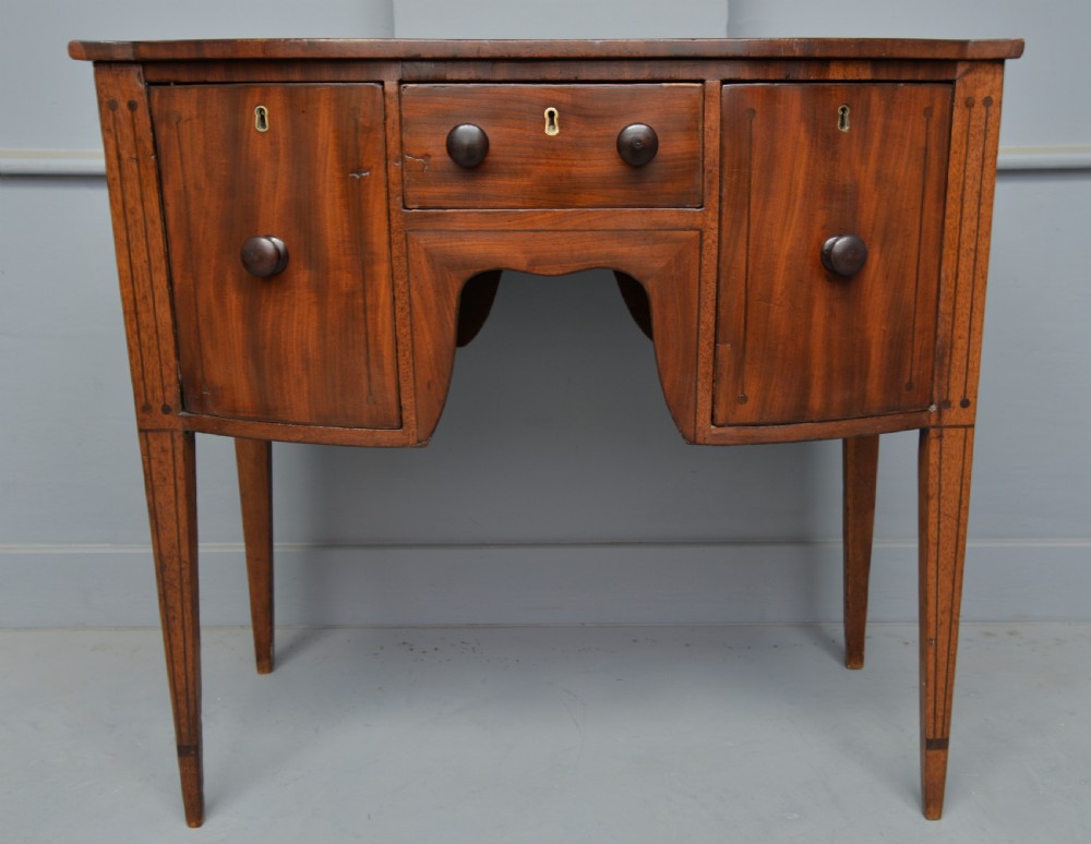 Delightful Little Solid Mahogany Mini Georgian Sideboard Table View X