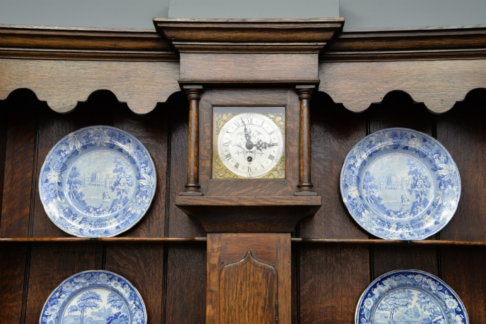 Delightful & Rare Victorian Oak Clock Dresser View V
