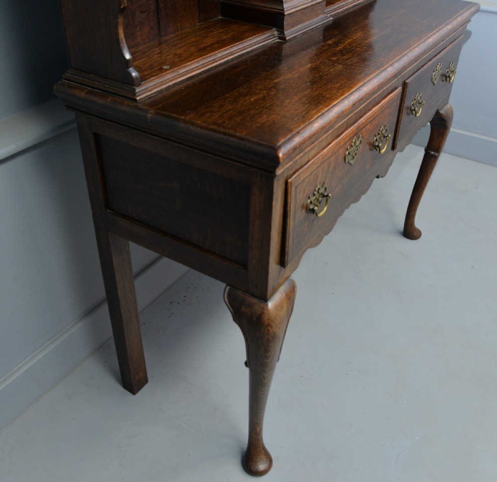 Delightful & Rare Victorian Oak Clock Dresser View IX