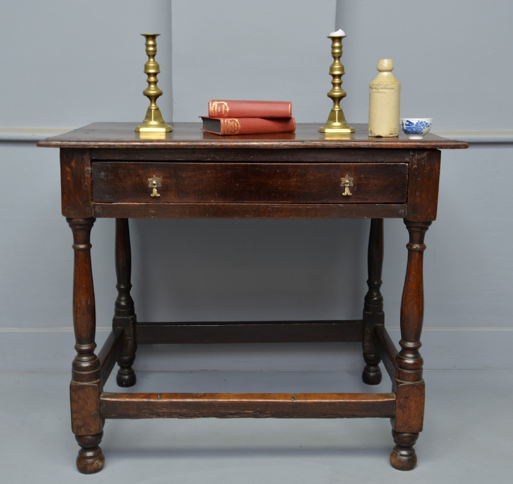 Charming 17th Century Oak Side Table