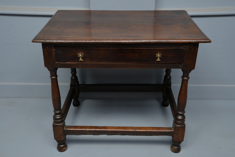 Charming 17th Century Oak Side Table View III