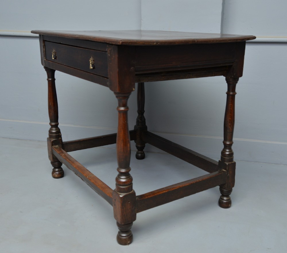Charming 17th Century Oak Side Table View VII