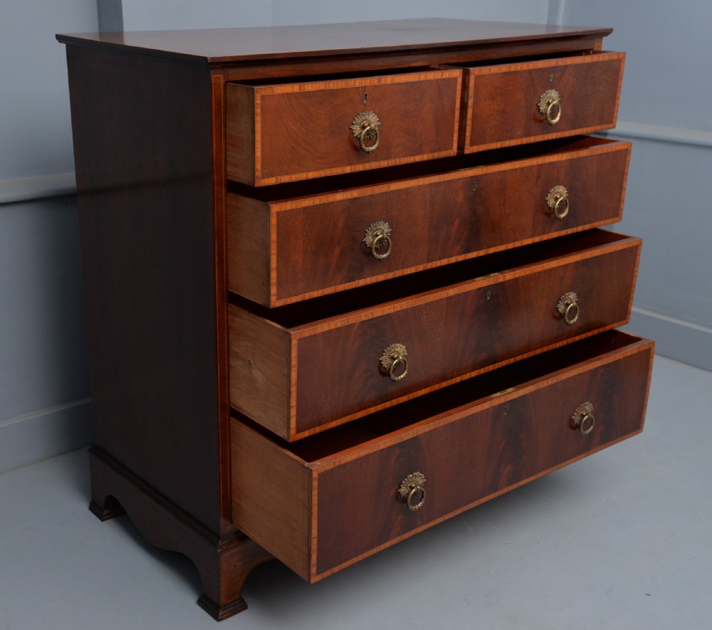 Fine Edwardian Mahogany Chest Of Drawers