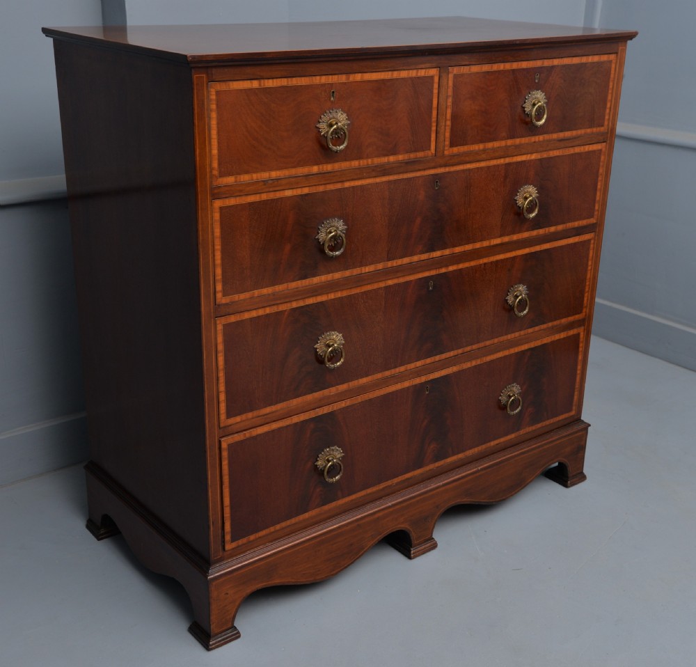 Fine Edwardian Mahogany Chest Of Drawers View III
