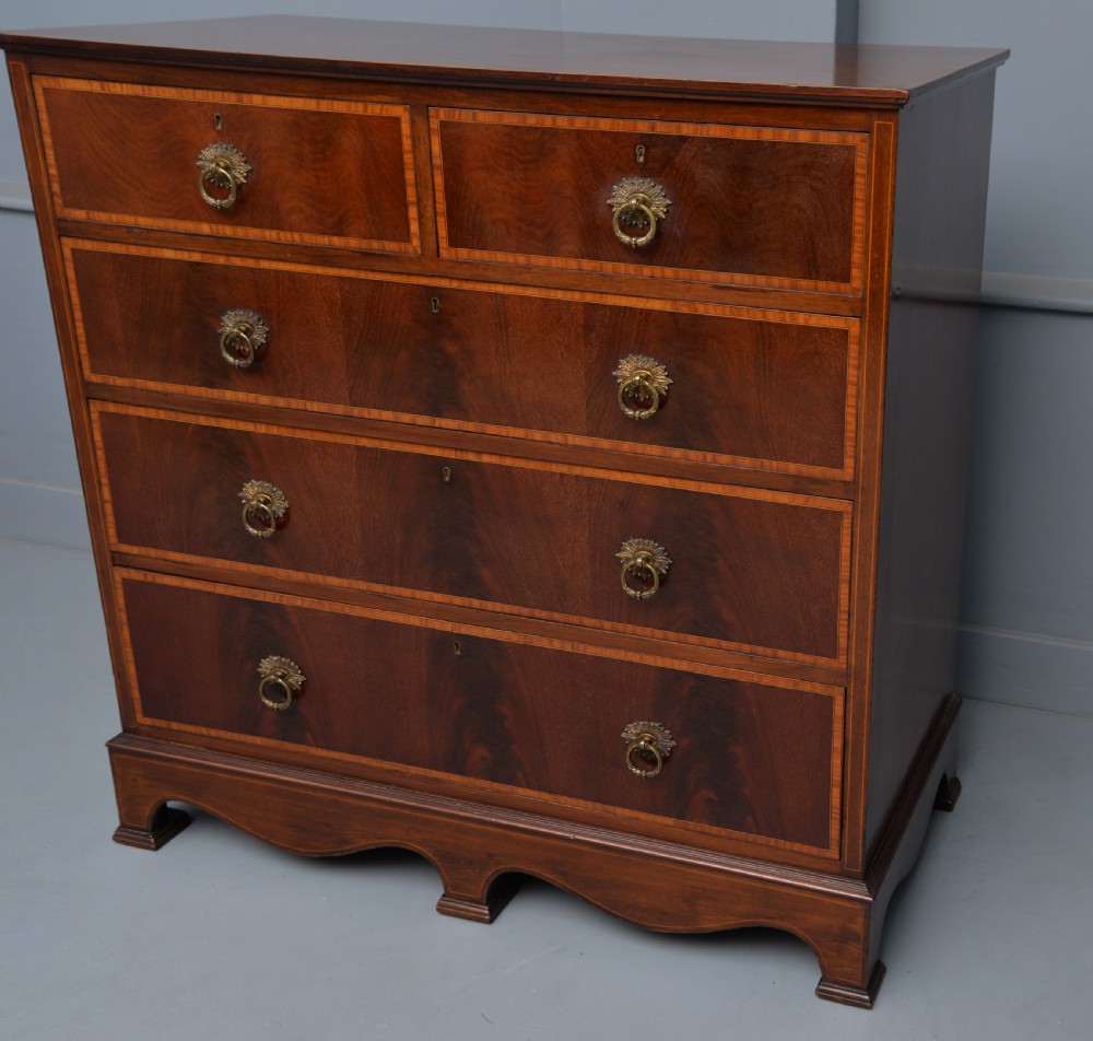 Fine Edwardian Mahogany Chest Of Drawers View IV