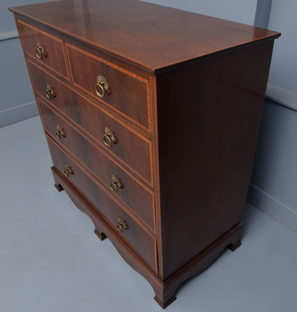 Fine Edwardian Mahogany Chest Of Drawers View VII