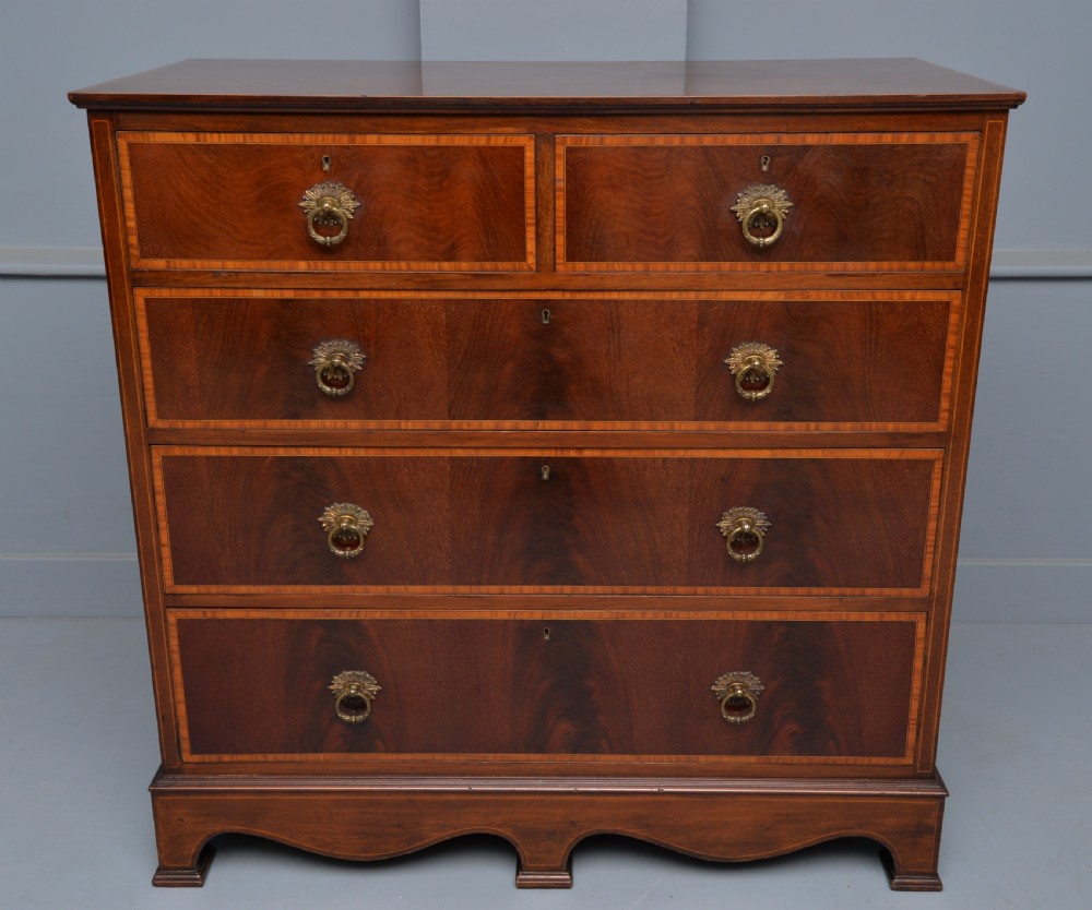 Fine Edwardian Mahogany Chest Of Drawers View X