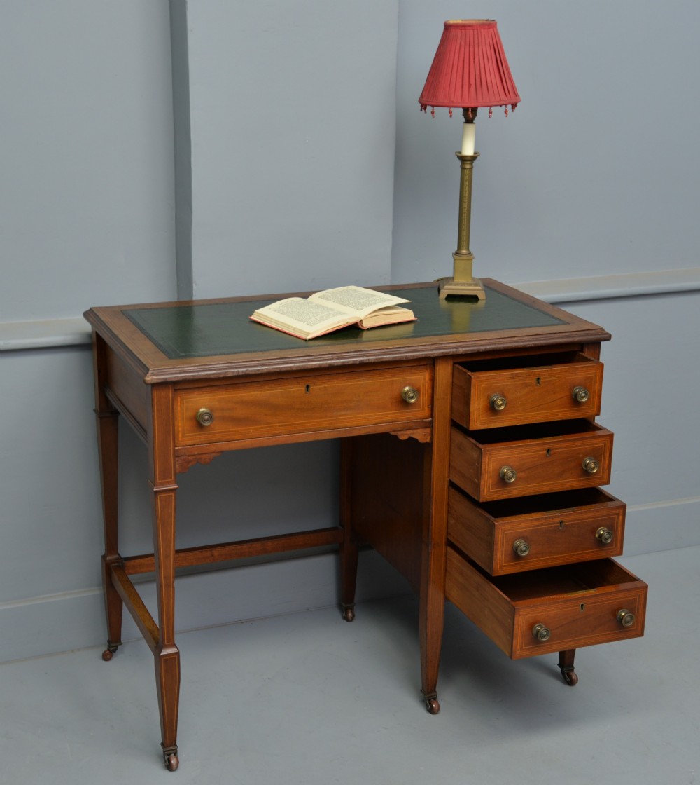 Elegant Edwardian Ladies Mahogany Writing Desk 