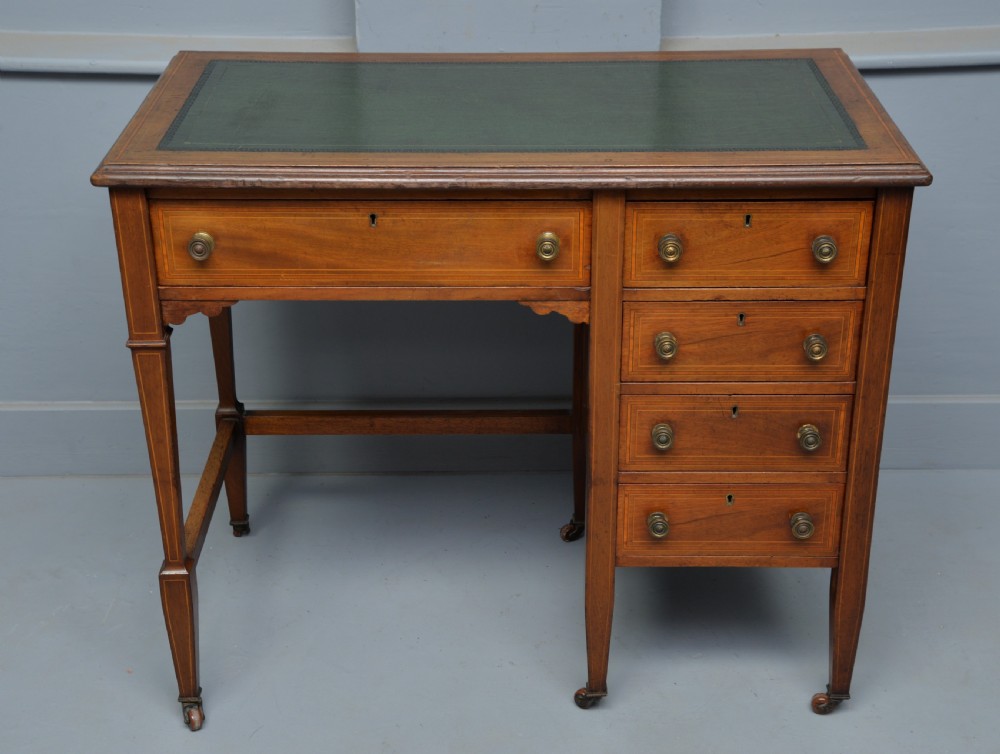 Elegant Edwardian Ladies Mahogany Writing Desk  View V