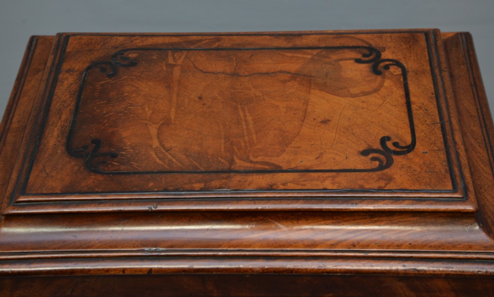 Regency Mahogany & Ebony Sarcophagus Wine Cellarette View III