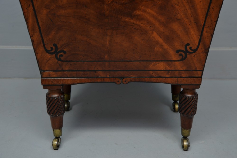 Regency Mahogany & Ebony Sarcophagus Wine Cellarette View VI