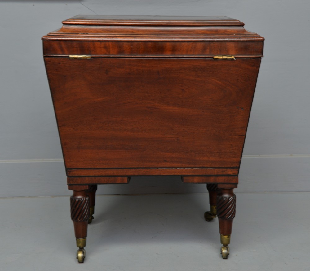 Regency Mahogany & Ebony Sarcophagus Wine Cellarette View IX