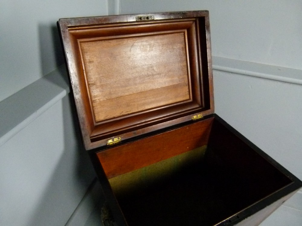 Regency Mahogany & Ebony Sarcophagus Wine Cellarette View XI
