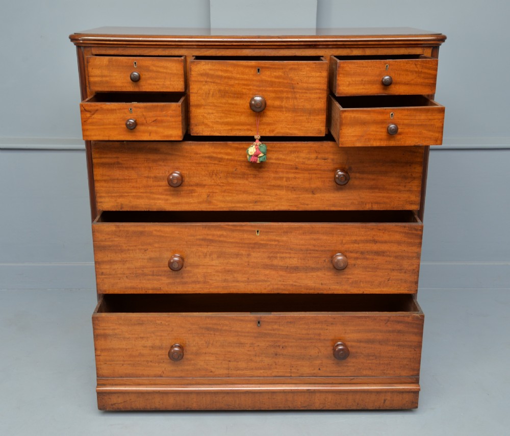 Superb Quality Large Victorian Mahogany  Maple & Co Chest Of Drawers View IV