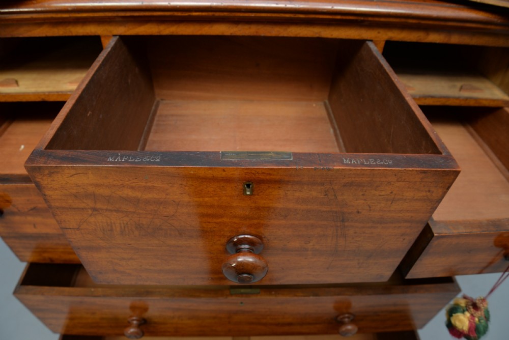 Superb Quality Large Victorian Mahogany  Maple & Co Chest Of Drawers View VII