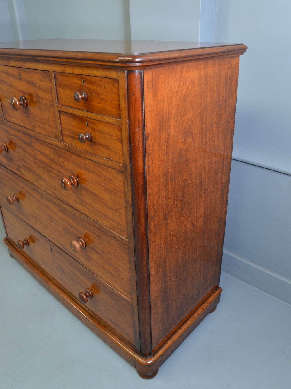 Superb Quality Large Victorian Mahogany  Maple & Co Chest Of Drawers View XIII