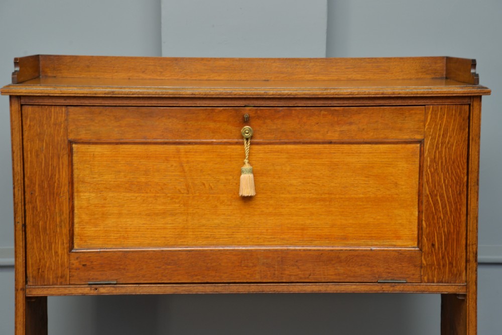 Victorian Oak Secretaire Bookcase-Superb Interior View XII