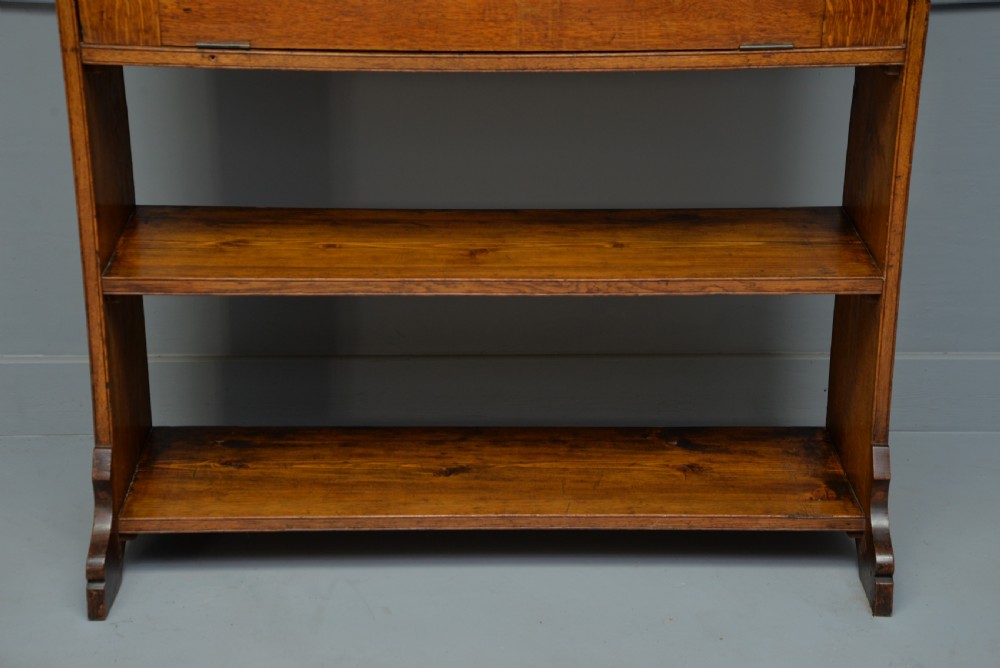 Victorian Oak Secretaire Bookcase-Superb Interior View XIII