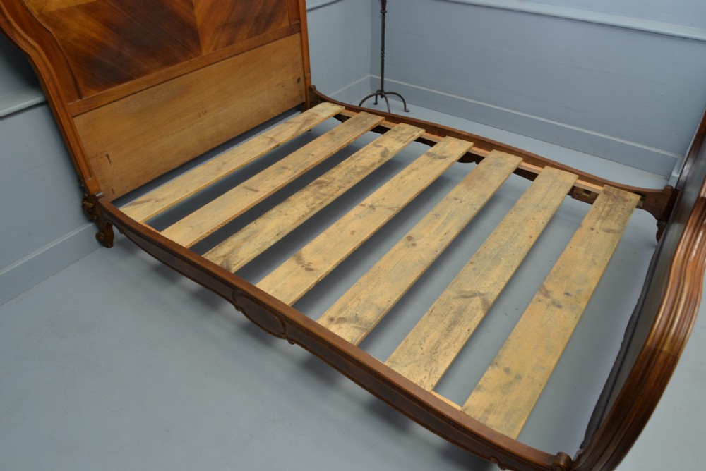 19thc French Rococo Louis XV Walnut Double Bed View V