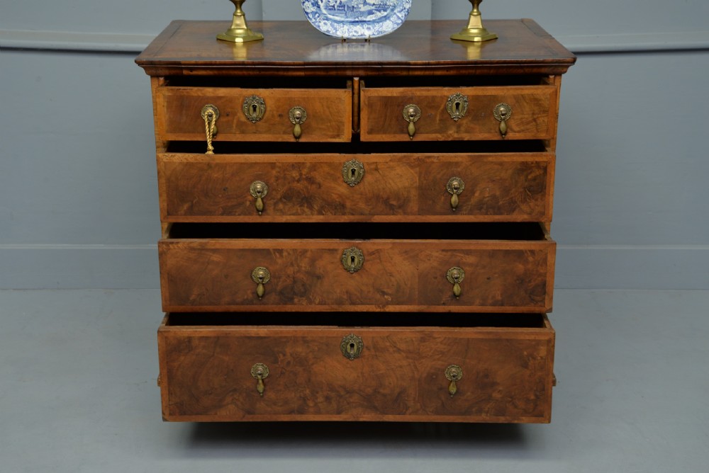 William & Mary Walnut Chest Of Drawers View III