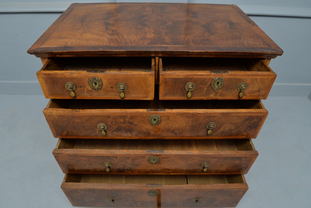 William & Mary Walnut Chest Of Drawers View IV